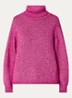 Alovie trui in alpaca wolblend - Donkerroze