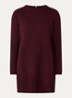 Atess mini jurk in wolblend - Bordeauxrood