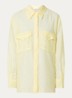 Bao semi-transparante blouse met klepzakken - Lichtgeel