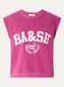 Beata sweater met logoprint - Donkerroze