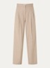 Bedwin high waist wide fit pantalon met steekzakken - Beige