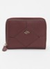Bifold portemonnee van leer - Cranberryrood