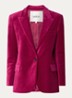 Boop blazer van fluweel met klepzakken  - Fuchsia