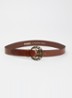 Boston riem van leer - Bruin