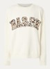 Brad sweater met logo - Gebroken wit
