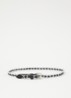 Brooke schakelriem met leren details - Zilver