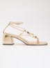 Caya sandalette van lamsleer - Goud