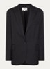 Cayne blazer in wolblend met klepzakken - Zwart