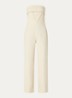 Cenelia wide fit jumpsuit in linnenblend - Beige
