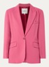 Cetty blazer met klepzakken - Donkerroze