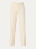 Cista mid waist straight fit pantalon in linnenblend - Ivoor