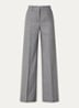 Cistachio mid waist straight fit broek met steekzakken - Grijsmele