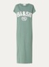 Civia midi T-shirt jurk met logo - Mint