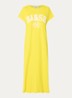 Civia midi T-shirt jurk met logo - Geel