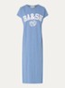 Civia midi T-shirt jurk met logo - Blauw