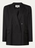 Claro blazer in wolblend met klepzakken - Zwart