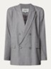 Claro blazer in wolblend met klepzakken - Grijsmele
