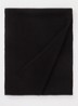 Comie sjaal van kasjmier met logoborduring 190 x 35 cm - Zwart