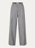 Cravy high waist wide fit broek in wolblend - Grijsmele