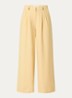 Deana high waist wide leg pantalon met steekzakken - Geel