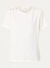Elmer T-shirt met sierknopen - Gebroken wit