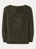 Fill grofgebreide trui in alpaca wolblend met rugdecolleté - Bronsgroen