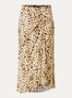Hoema midi rok met dierenprint - Gebroken wit