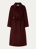 Kate trenchcoat in wolblend met steekzakken - Donkerrood