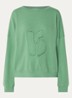 Maia sweater met logoborduring - Groen