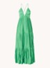 Maxi jurk met rugdecolleté  - Groen