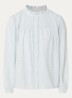 Melody blouse met volant en pofmouw - Lichtblauw