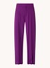 Miley high waist loose fit pantalon met plooien - Paars