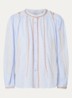 Mona blouse met borduring - Lichtblauw