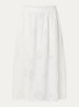 Mona midi rok met broderie - Gebroken wit