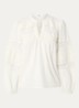 Nami blouse met details van kant - Gebroken wit