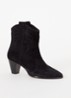 New Casey cowboylaars van kalfssuède - Zwart
