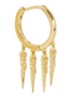 Okinawa oorring met hanger - Goud