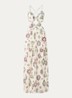 Omelia maxi halterjurk met grafische print - Gebroken wit