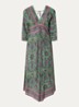 Pipa midi jurk met cut-out detail en print - Groen