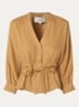 Precilia blouse met strikceintuur - Camel