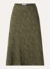 Rista midi rok met slangenprint - Legergroen