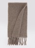 Sasha sjaal in alpaca wolblend 180 x 26 cm - Donkerbeige