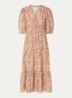 Tanyssa midi tuniekjurk met ballonmouw - Lichtbruin