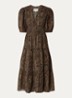 Tanyssa midi tuniekjurk met ballonmouw - Khaki