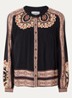 Valda blouse met print - Zwart