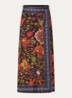 Varper midi rok met grafische print - Zwart