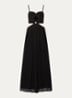 Wira maxi rok met plooien - Zwart