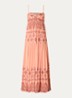 Zema off-shoulder maxi jurk met print - Abrikoos