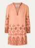 Zola semi-transparante mini tuniekjurk met print - Orange
