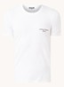 T-shirt met logoborduring - Wit